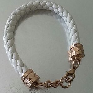 white leather bracelet new